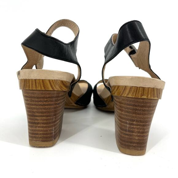 Dansko Women's‎ 9.5 EU40 Black Leather Anna Block Heeled Buckle Sandal Comfort - Picture 5 of 7